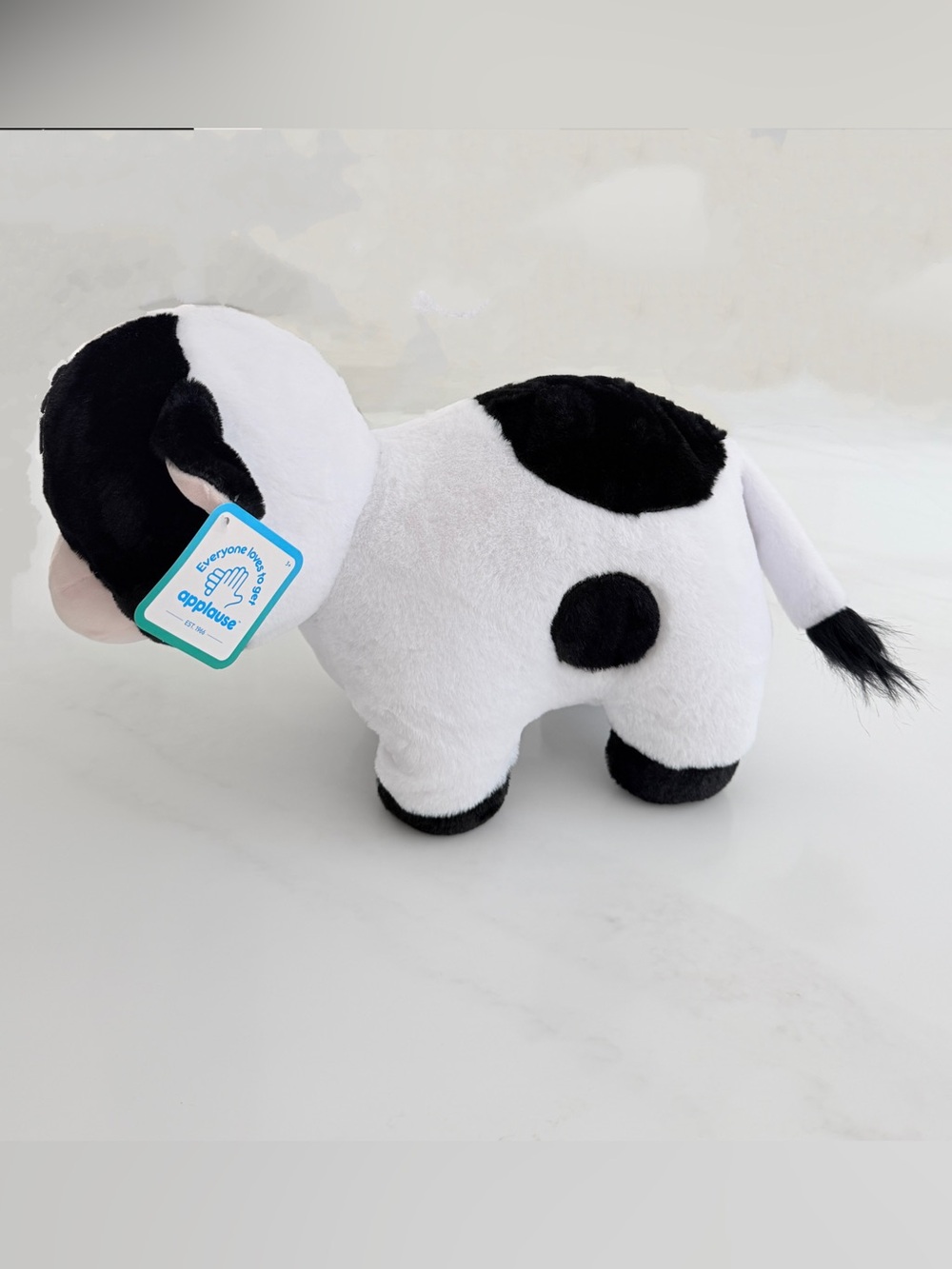 Applause Stuffed Cow Plush 16" Black and White Everyone Loves to get Applause